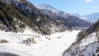 Val-Grisenche-10 (977 visits) Plus haut, le lac de barrage du Beauregard gelé et enneigé: la piste de ski de fond longe le lac c... Val-Grisenche-10